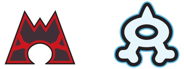 Pokémon ROSA - Logo Team Magma Team Aqua