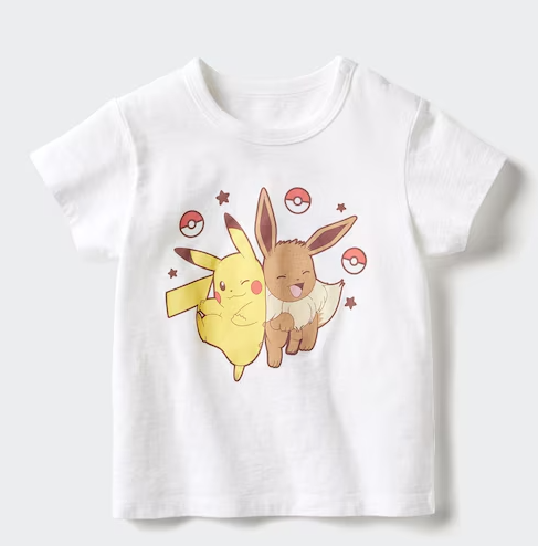 uniqlo pokemon pikachu et evoli