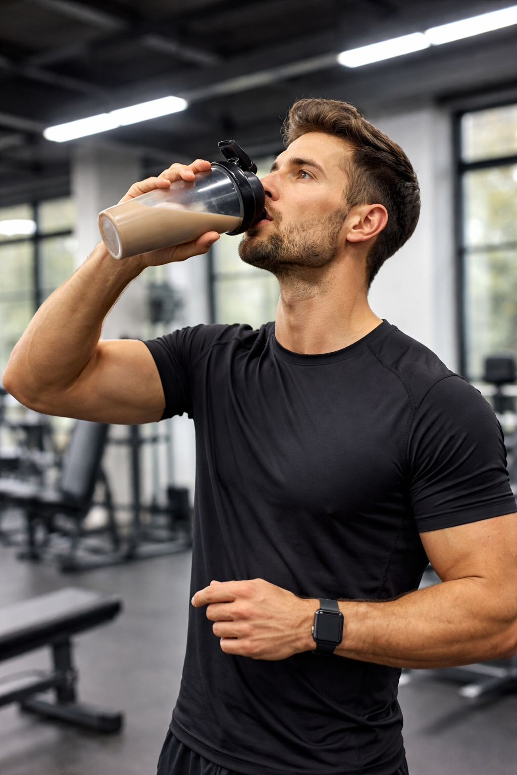 homme salle de sport shaker steroide