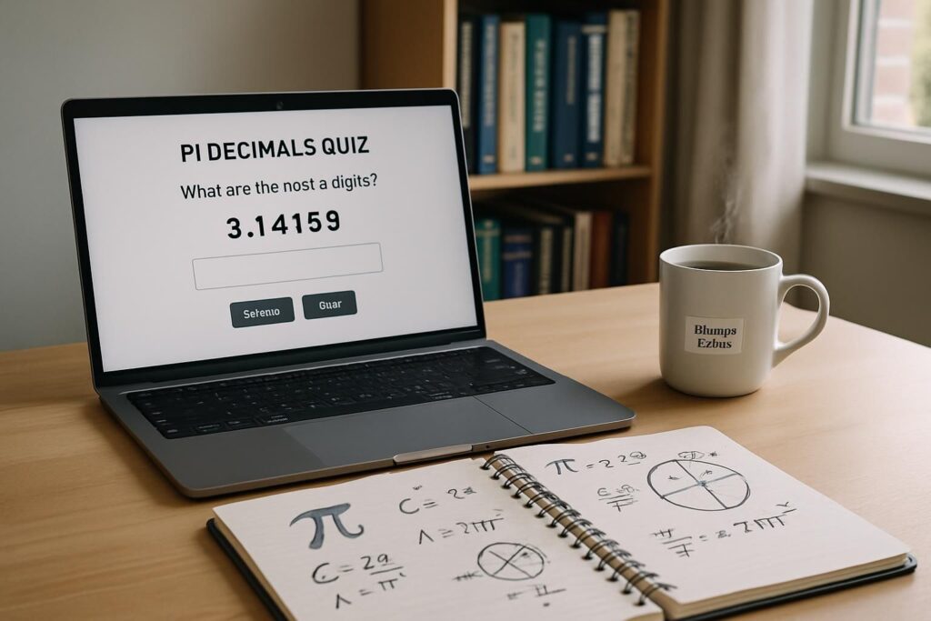 Testez vos connaissances sur les décimales de Pi avec le quiz interactif d'Edmond Labbé. Amusez-vous tout en défiant votre mémoire et votre précision mathématique !